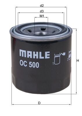 Oliefilter Mahle Original OC 500