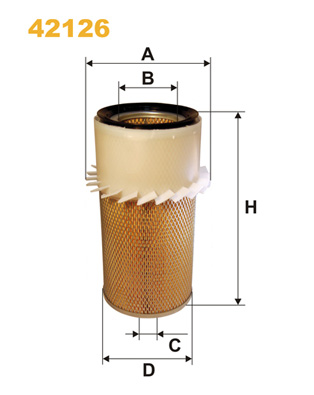 Luchtfilter Wix Filters 42126