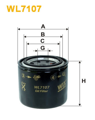 Oliefilter Wix Filters WL7107