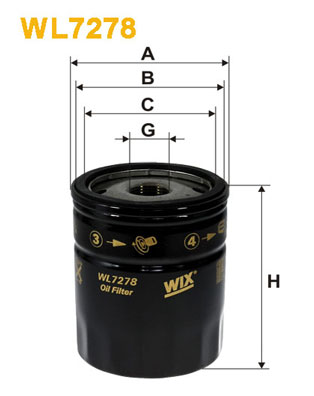 Oliefilter Wix Filters WL7278