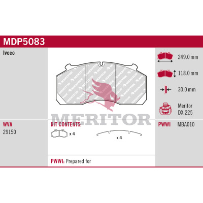 Remblokset Meritor MDP5083