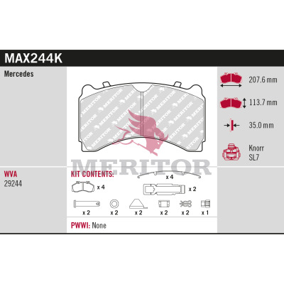 Remblokset Meritor MAX244K