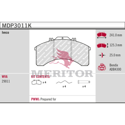 Remblokset Meritor MDP3011K
