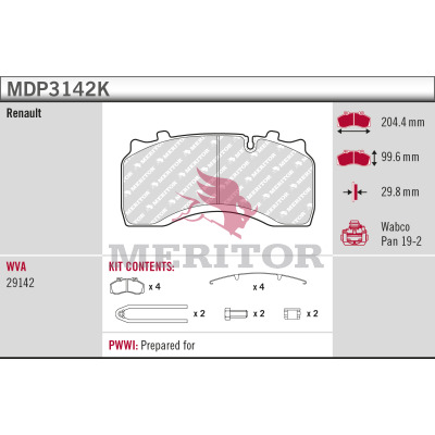 Remblokset Meritor MDP3142K