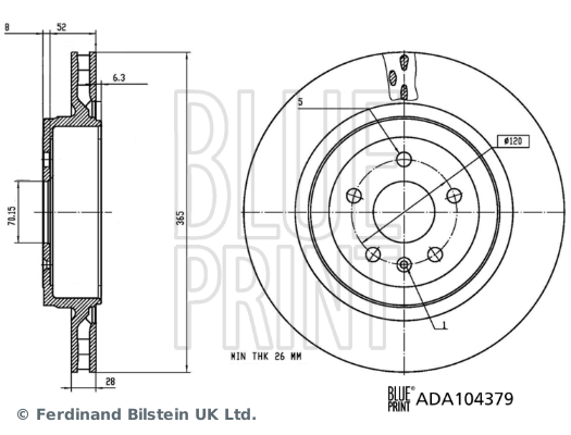 Blue Print Remschijven ADA104379