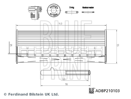 Blue Print Oliefilter ADBP210103