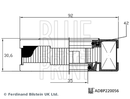 Blue Print Carter ontluchtingsfilters ADBP220056