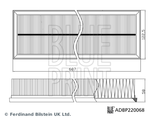 Blue Print Luchtfilter ADBP220068