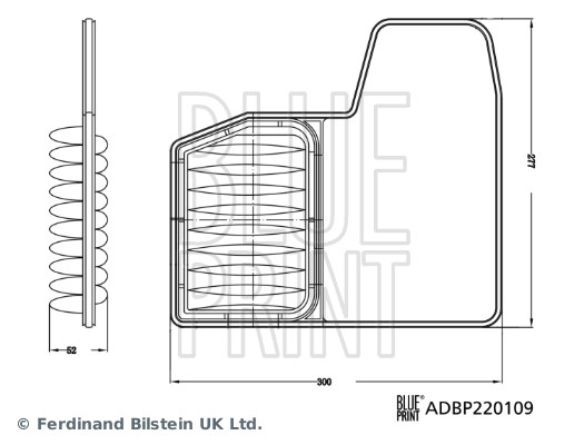Blue Print Luchtfilter ADBP220109
