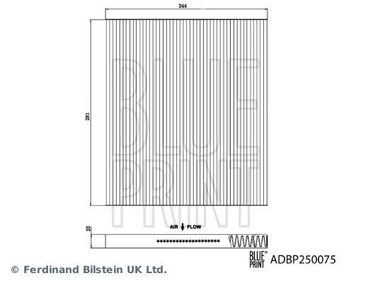 Blue Print Interieurfilter ADBP250075