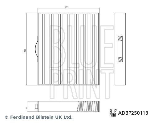 Interieurfilter Blue Print ADBP250113