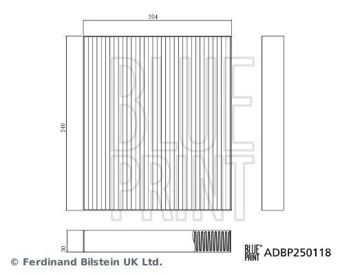 Interieurfilter Blue Print ADBP250118