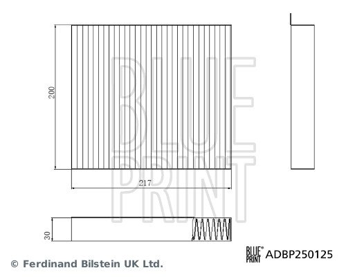 Interieurfilter Blue Print ADBP250125