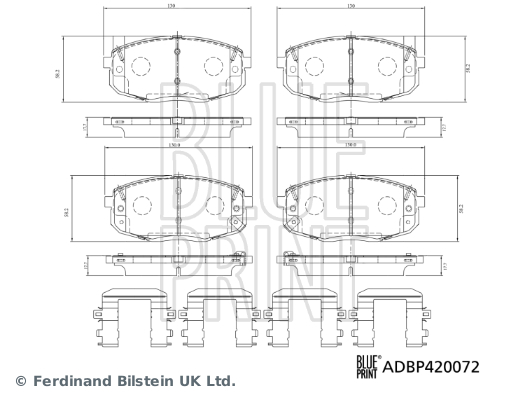 Blue Print Remblokset ADBP420072