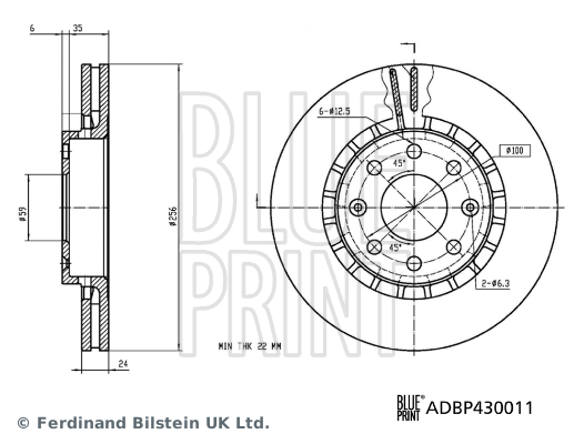 Blue Print Remschijven ADBP430011