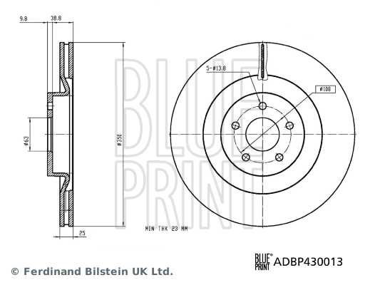 Blue Print Remschijven ADBP430013