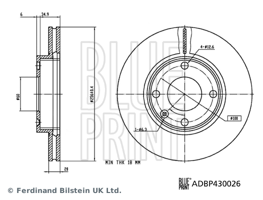 Blue Print Remschijven ADBP430026