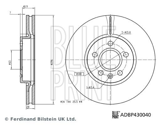 Blue Print Remschijven ADBP430040