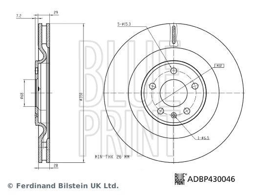 Blue Print Remschijven ADBP430046