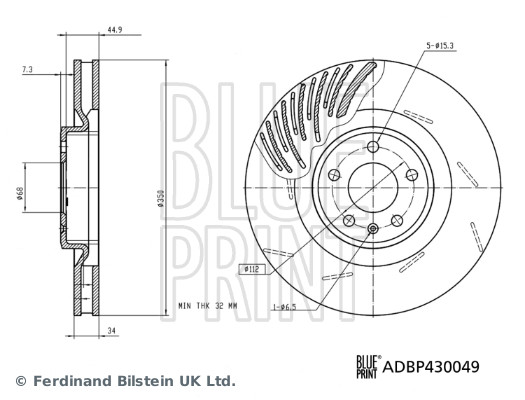 Blue Print Remschijven ADBP430049