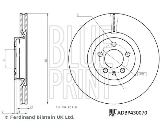 Blue Print Remschijven ADBP430070
