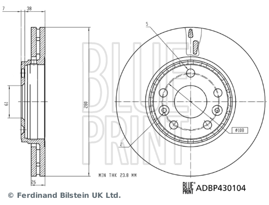 Blue Print Remschijven ADBP430104