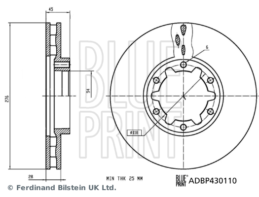 Blue Print Remschijven ADBP430110