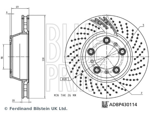 Blue Print Remschijven ADBP430114