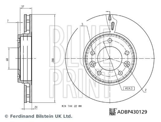 Blue Print Remschijven ADBP430129