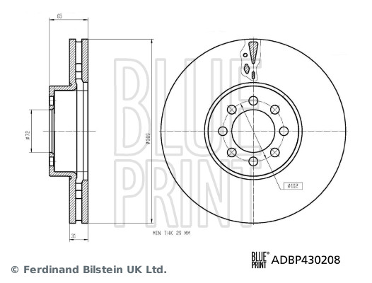 Remschijf Blue Print ADBP430208