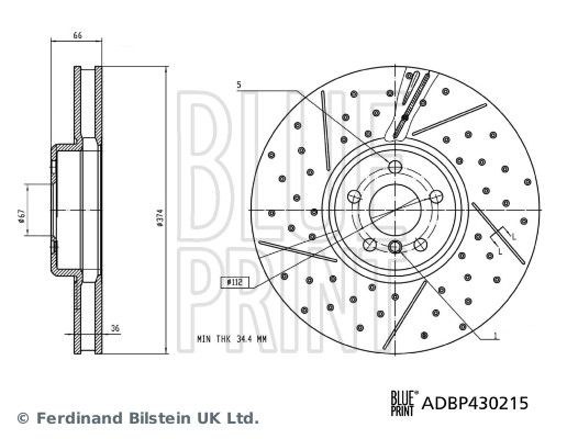Remschijf Blue Print ADBP430215