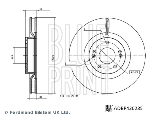 Remschijf Blue Print ADBP430235