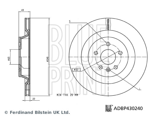Remschijf Blue Print ADBP430240