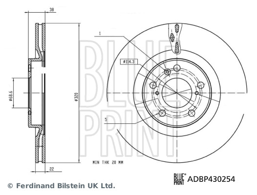 Remschijf Blue Print ADBP430254