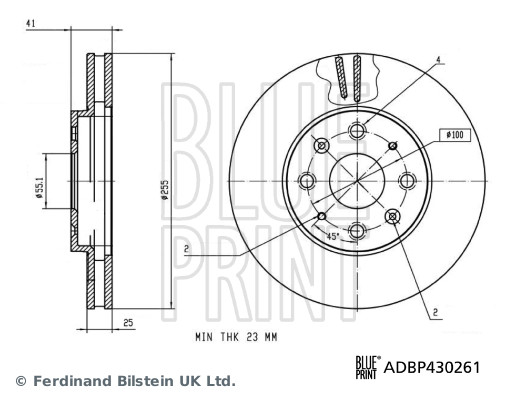 Remschijf Blue Print ADBP430261