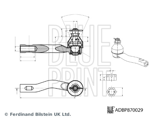 Blue Print Spoorstangeind / Stuurkogel ADBP870029