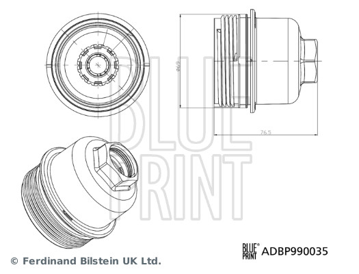 Oliefilterhuis deksel Blue Print ADBP990035