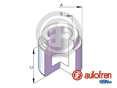 Remzadel/remklauw zuiger Autofren Seinsa D025347