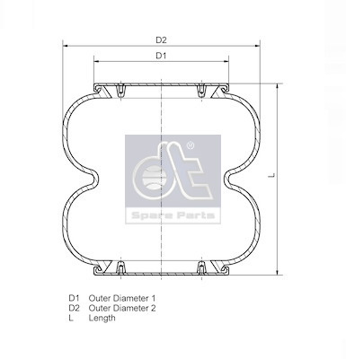 Dt Spare Parts Veerbalg 2.61034