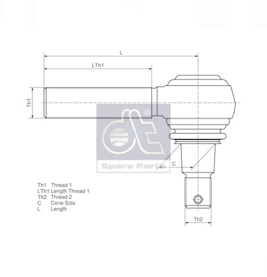 Dt Spare Parts Spoorstangeind / Stuurkogel 5.55221