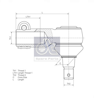 Dt Spare Parts Spoorstangeind / Stuurkogel 2.53434