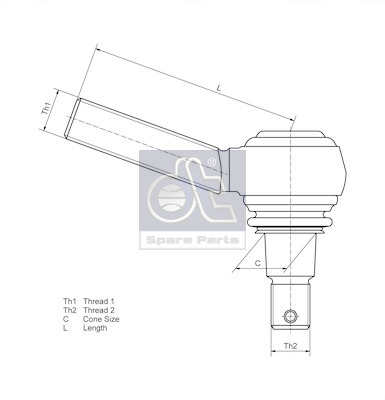 Dt Spare Parts Spoorstangeind / Stuurkogel 3.63113
