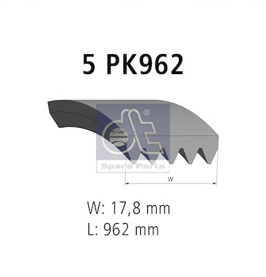 Dt Spare Parts Poly V-riem 12.15408