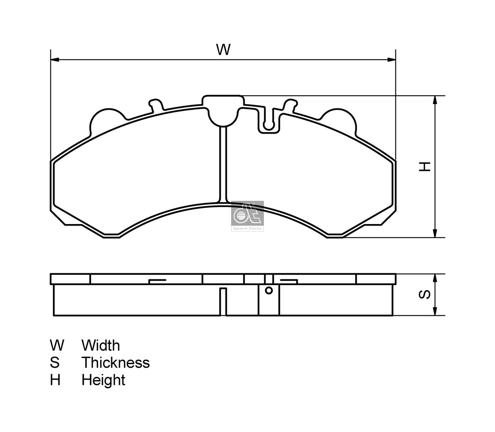 Remblokkenset, schijfrem Dt Spare Parts 11.62516SP