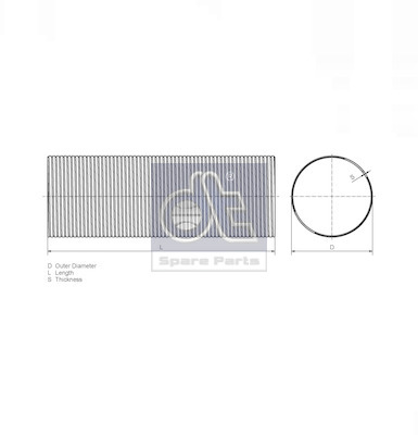 Dt Spare Parts Flexibele slang 2.14842