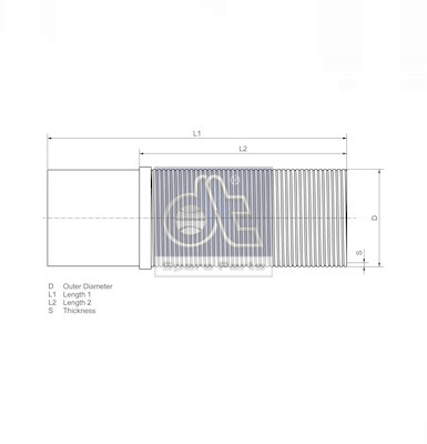 Dt Spare Parts Flexibele slang 3.25053