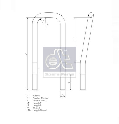 Dt Spare Parts Veerklem 1.25402