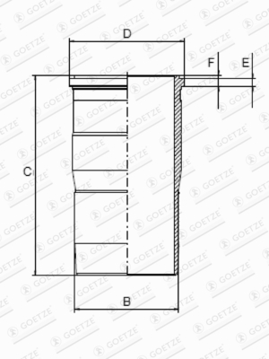 Cilinderbus/voering O-ring Goetze Engine 14-451190-00