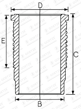 Cilinderbus/voering O-ring Goetze Engine 14-670050-00