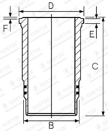 Cilinderbus/voering O-ring Goetze Engine 15-480230-00